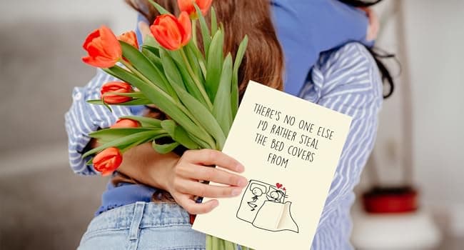 Cheerin Funny Anniversary Card with Envelope - Hilarious Greeting Card for Couples - Birthday Gift for Husband or Boyfriend from Wife or Girlfriend