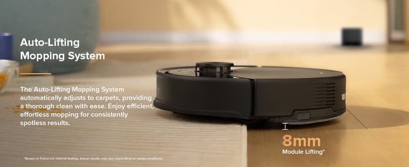 roborock Q10 S5+ Robot Vacuum and Mop, 10,000Pa Suction, Upgraded from Q8 max+, 70 Days Self-Emptying, Obstacle Avoidance, Sonic Mopping, Dual Anti-Tangle Design, Auto Mop Lifting, Ideal for Pet Hair