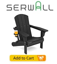 SERWALL Outdoor Rocking Chair Set of 2, HDPE Rocking Chairs for Adult, Black
