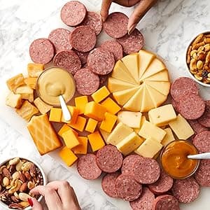 Hickory Farms Signature Beef Meat and Cheese Gift Basket (Large) - Box Set | Charcuterie Board Food | Summer Sausage | Father's Day | Mother's Day | Easter | Christmas | Holiday | Housewarming | Gourmet | Sympathy | Care Package