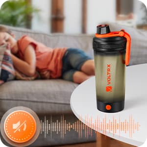 VOLTRX Electric Protein Shaker Bottle - USB Rechargeable Mixer Cup for Shakes and Meal Replacements, BPA-Free Tritan, 24oz