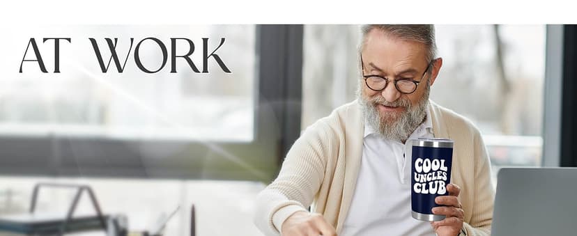 Christmas Best Uncle Gifts for Men - Cool Uncles Club 20 oz Stainless Steel Cup Insulated Travel Tumbler with Lid - Uncle Birthday Gifts for Brother, Presents for Men