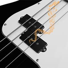 GLARRY Full Size Electric Bass Guitar Beginner Kit 4 String Exquisite Basswood Bass with 20W AMP, Cable, Strap, Bag and Accessories (Black, 39"Right Handed)