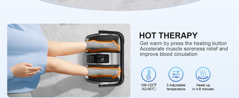 CARESKY® Shiatsu Foot Massager with Heat and Remote-FSA Eligible HSA Electric Deep Kneading Foot Massager for Neuropathy, Plantar Fasciitis, Massage Feet/Leg/Calf/Ankle, Gifts for Women and Men B0D83GDVG8