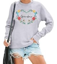 KIDDAD Women's Auntie Sweatshirt Cool Aunt Godmother Legend Crewneck Pullover Top Long Sleeve Graphic Aunts Shirt