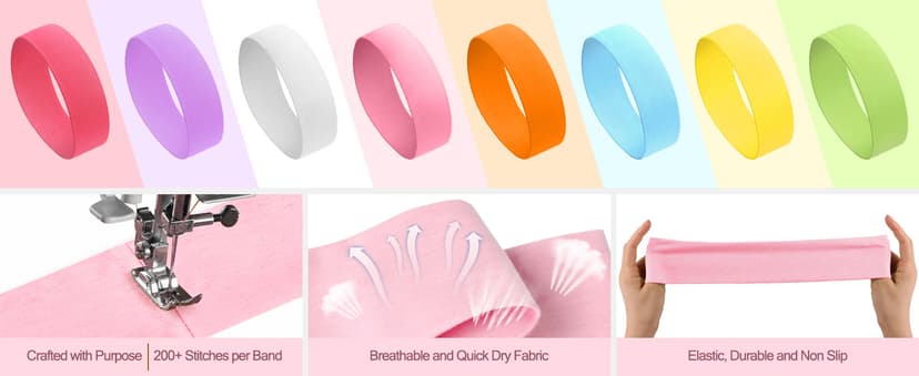 8 Pcs Headbands for Women Girls: Stocking Stuffers Gift for Her Fashion Neon Hair Accessories Head Bands for Women Stretchy Soft hairband Valentines Day Gf Christmas Gifts Easter Basket Stuffers