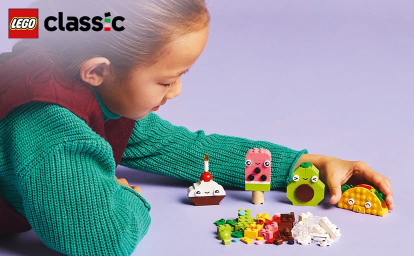 LEGO Classic Creative Food Friends Building Toy Set - Pretend Play Food for Kids, Boys and Girls, Ages 4+ - Learning and Educational Toy for Preschool - Gift Idea for Birthdays - 11039