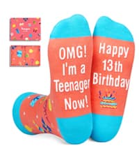 HAPPYPOP Official Teenager Girl Birthday Gifts - 13 Year Old Teen Girls Sock Gifts