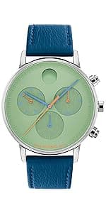 Movado Face Collection - Swiss Quartz Watch with 2H Movement, Leather Strap - Water Resistant 3ATM - Luxury Fashion Timepiece - Gift for Him and Her - 39mm