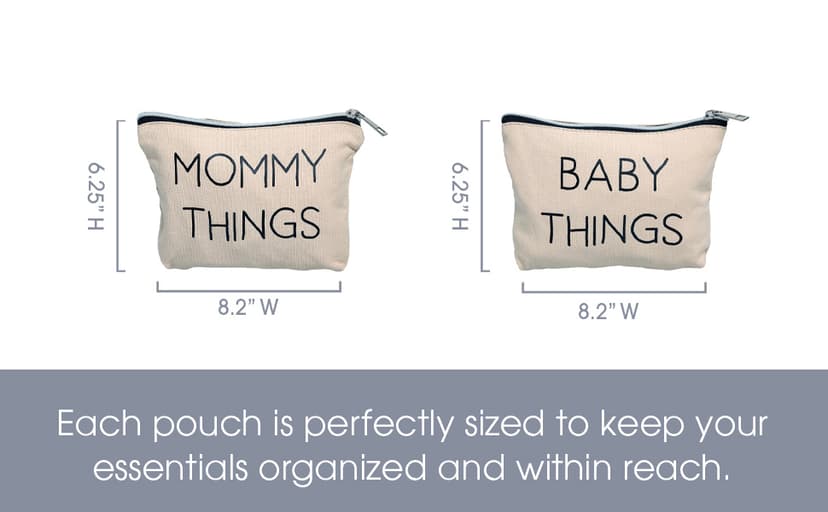 Pearhead Unisex Mommy and Baby Things Travel Pouch, 2 Count (Pack of 1)