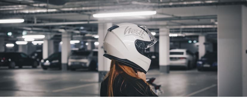 Westt Motorcycle Helmets Full Face Helmets - Street Bike Helmet with Dual Visor DOT Approved for Men Women Adults Compact Lightweight Storm X Grey Black White (Black, L (23.23-23.62 in))