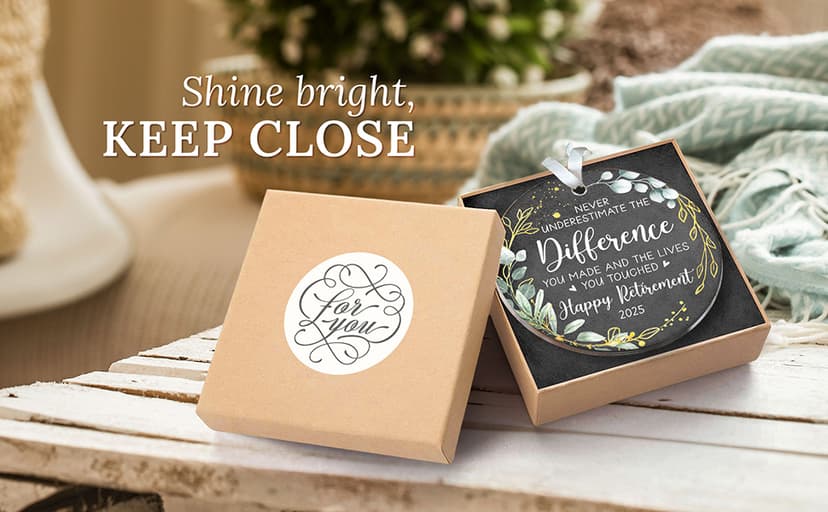 HEXMOZ Retirement Gifts - Retirement Gifts for Women, Men 2025 - Retired Ornament 2025 - Retired Gift for Coworker, Boss, Employee, Teacher, Nurse, Woman, Man - Acrylic Christmas Ornament Keepsake