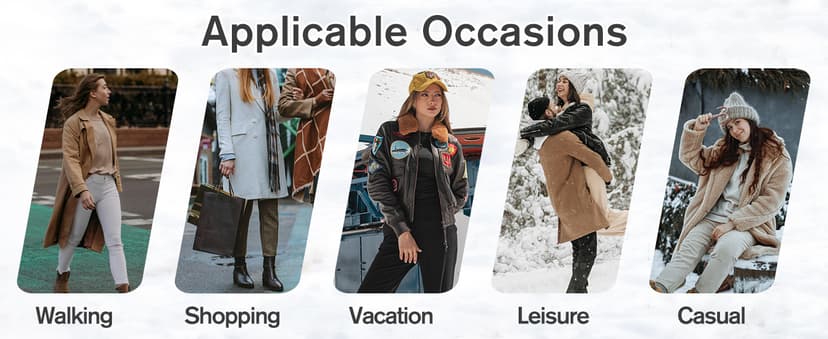 Dannto Womens Winter Snow Boots Warm Fur Lined Ankle Shoes Water Resistant Booties Non Slip Sole