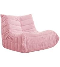 Bean Bag Chair Big Sofa Beanbag Chair for Adults Fireside Chair Bean Bag Lounger with Memory Foam Filled for Home,Apartment or Gaming Venue(Grey Plush Single)