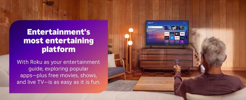 Roku Smart TV 2025 – 32-Inch Select Series, 720p HD TV – RokuTV with Voice Remote – Flat Screen LED Television with Wi-Fi for Streaming Live Local News, Sports, Family Entertainment - Amazon Exclusive