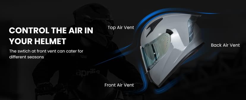 ILM Motorcycle Helmet Full Face with Pinlock Compatible Clear&Tinted Visors and Fins Street Bike Motocross Casco DOT Model Z501(Surprise Yellow, Large)
