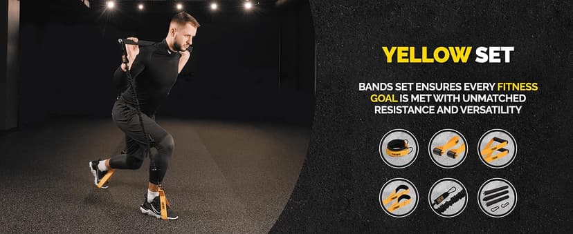 Tube Resistance Bands for Working Out Men and Women - Exercise Bands Resistance Bands Set, Resistance Band Bar, Handles, Ankle Straps, Foot Straps and Door Anchor