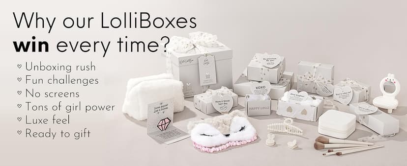 HAPPY LOLLI Birthday Gift for Tween & Teen Girls – 8 Wrapped Gifts with Empowering Tasks – Perfect for Christmas & Birthdays