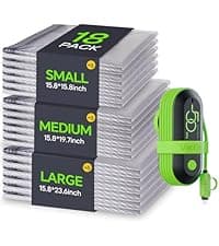 Vacuum Bags for Travel with USB Electric Pump, 15 Pack Carry-on Size Compression Packing for Luggage and Suitcase, Space Saver Bags for Clothes and Clothing Travel