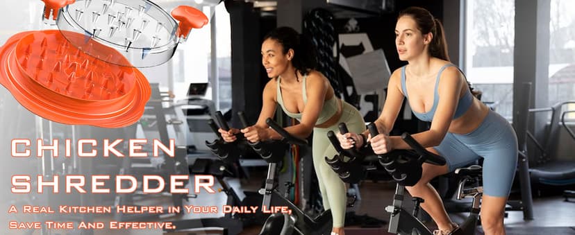 Chicken Shredder Large Chicken Breast Shredder Tool Twist with Brush&Fork, Visible Meat Shredder Machine, Anti-Slip Strip, Ergonomic Handle, BPA Free, Suitable for Pork Beef Chicken(Orange)