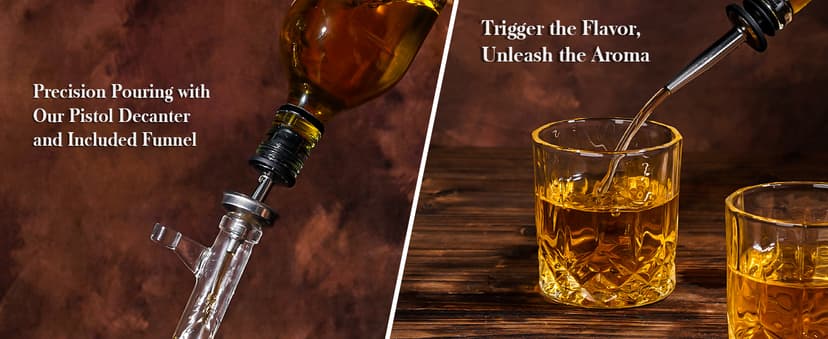 Whiskey Decanter AK47 Set with 2 Whiskey Glasses, Gifts for Men Dad Stocking Stuffers, Unique Christmas Anniversary Birthday Gift for Him Husband, Cool Presents liquor dispenser for Home Bar