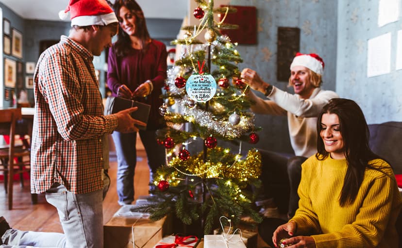 WaaHome Our Friendship is Endless Christmas Ornaments Friend Gifts for Women, Best Friend Ornaments for Christmas Tree Decorations Friendship Gifts for Friends Female Women