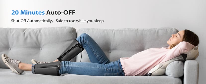 CINCOM Leg Massager for Circulation and Pain Relief, Air Compression Calf Massager with 2 Modes 3 Intensities Helpful for RLS Edema and Muscles Relaxation Gifts