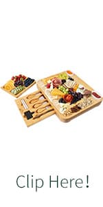 Large Charcuterie Cheese Board and Knife Set, 3 Drawers Kitchen Charcuterie Platter & Large Serving Tray - House Warming, Anniversary Wedding Gifts for Couple, Bridal Shower Gift for Women