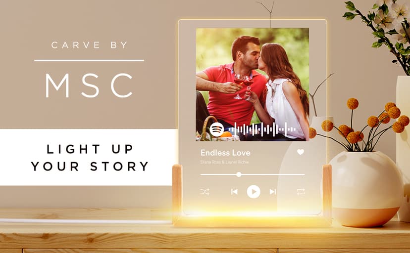 My Sign Center Personalized Gifts for Girlfriend, Her, Women, Wife - Custom Spotify Plaque, Customized Picture Frame For Couple, Boyfriend, Him, Anniversary and Birthday, 6"x8" Acrylic Photo