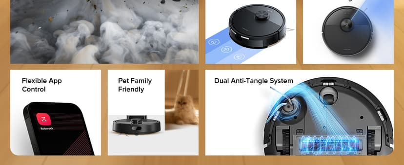 roborock Q7 L5 Robot Vacuum and Mop Combo, 8,000Pa Suction, Upgraded from Q5 Pro, Dual Anti-Tangle System, LiDAR Navigation, Multi-Level Mapping, Self-Charging Robotic Vacuum Cleaner, Black