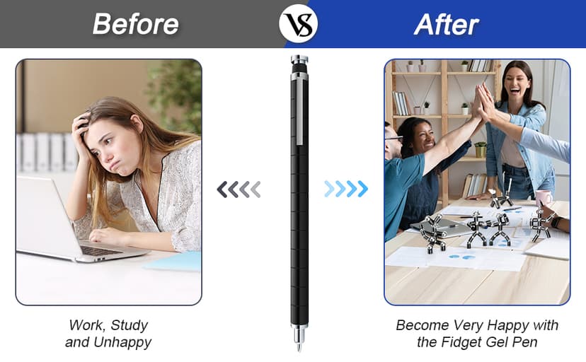 Fun Men Gifts Fidget Gel Pens - Unique Birthday Gift for Mens, Novelty Christmas Stocking Stuffers Easter Anniversary Valentines Day White Elephant Present Ideas Gadget, Cool Secret Santa Gift for Him