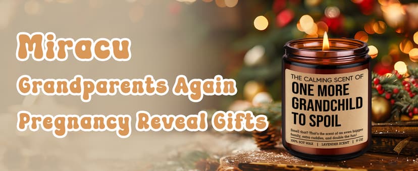 Miracu One More Grandchild Candle, Pregnancy Announcement for Grandparents, Baby Announcements Ideas, Pregnancy Reveal to Parents, Funny 2nd, Second Baby, Grandparents Again Gifts for Grandma Grandpa