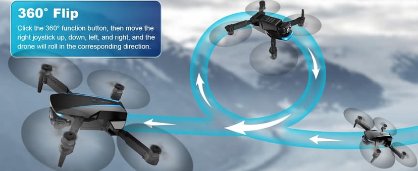 Oddire Drone with Camera - Drones for Adults, with 2 Batteries, Carrying Case, Propellers, 1080P HD Foldable Drone with Stable Hover, Trajectory Flight, Gravity Control, One Key Take Off/Land, 3D Flip