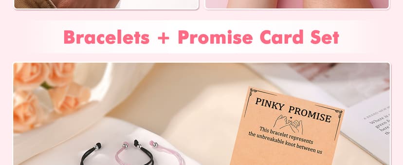 UNGENT THEM Pinky Promise Forever Love Knot Bracelets for Couples–Birthday Anniversary Valentines Christmas Gifts B0FNDC3ZRQ