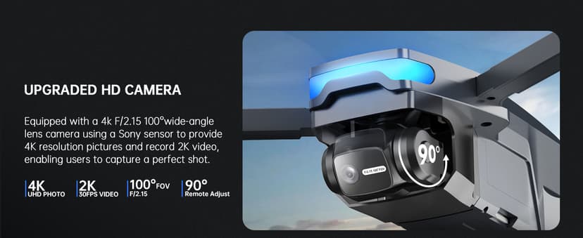 GPS Drones with Camera for Adults 4K, Under 249g, 45 Mins Flight, Brushless Motor, Light, Auto Follow, Tap Fly & Circle Fly, One Key Start, Foldable Drone for Adults Beginners