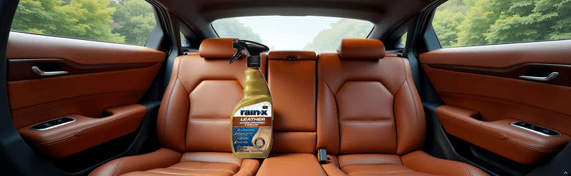 Rain-X 620236SRP Leather Cleaner Conditioner & Repellent for Car Interiors, Cleans + Repels while Moisturizing, Restores Leather to Natural, Fresh Scent without Residue 16 Fl Oz.