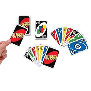 Mattel Games UNO Card Game for Kid, Adult & Family Nights & Parties, Travel & Vacations, Color Blind Accessible & Customizable Deck (Amazon Exclusive)