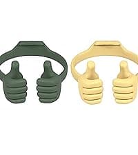 Honsky Cell Phone Stand Holder, Thumbs Up Lazy Phone Stand, Universal Adjustable Flexible, Cute Perfect Stocking Stuffers Gifts for Teen Girls, Compatible with Cell Phones & Tablets,Green