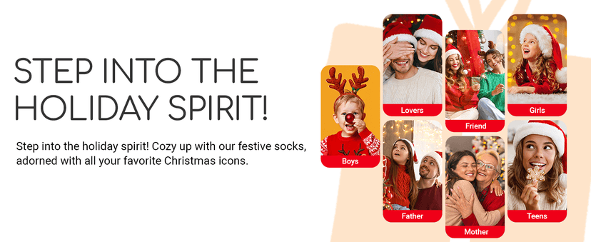 HAPPYPOP Christmas Socks for Kids Adult - Xmas Socks Stocking Stuffers for Boys Girls