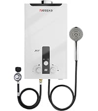 Tankless Water Heater Propane with Digital Display, 3.66 GPM 14L Portable Instant Hot Gas Water Heater with Overheating Protection for Indoor and Camping,85300 BTU