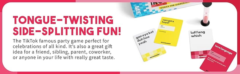 WHAT DO YOU MEME? Incohearent, The Guess The Gibberish Party Game by Relatable, A Funny Card Game for Adults, Great for Game Night Games, Includes 400 Cards, Instructions, and 1 Sand Timer