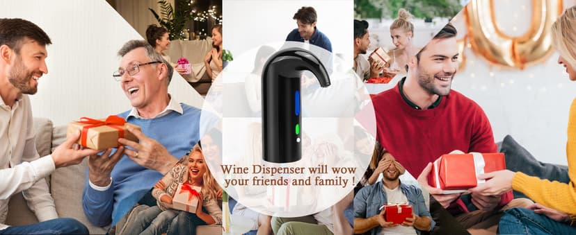 Electric Wine Aerator,Wine dispenser,Aeration and Decanter Wine Pourer,Red White Wine Accessories,Wine Gifts -Black