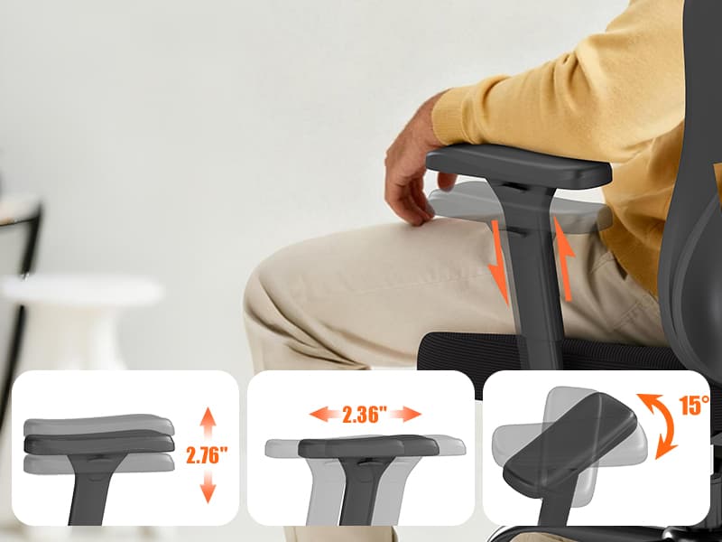 Office Chair Ergonomic Desk Chair,Adjustable Headrest Lumbar Support Computer Chair - Home Office Desk Chairs,300lbs Wide Seat Big and Tall Office Chairs with 3D Armrests, Comfy Desk Chairs (New)