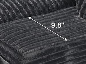 WEUP 69" Indoor Chaise Lounge, Oversized Corduroy Upholstered Armless Sofa Bed, Deep Seat Sleeper Reading Chair, Cloud Sofa for Living Room Bedroom Apartment, No Assembly Required (Gray)