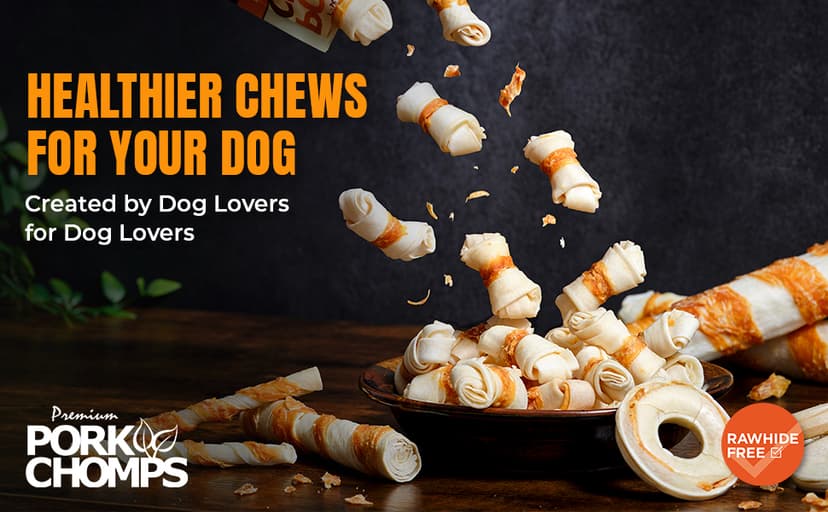 Pork Chomps Dog Chews, 5-inch Munchy Sticks, Assorted Flavors, 50 Count (Pack of 1)