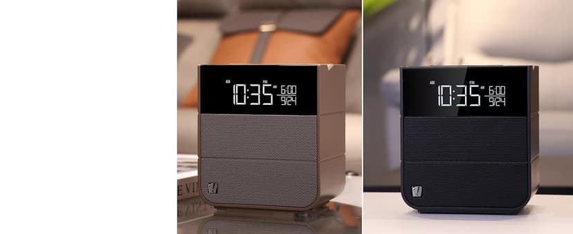 Soundfreaq Sound Rise II, SFQ-16: Bedside Alarm Clock Radio & Bluetooth Speaker, with Large Display Screen, FM Radio, Fast USB Charging, and Nature Sound