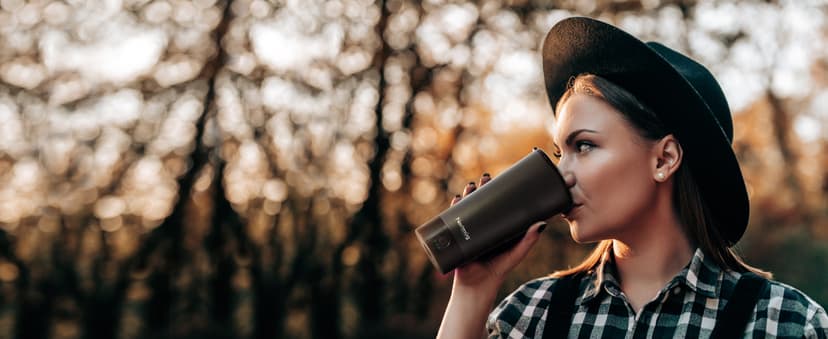 Nextmug - Temperature-Controlled, Self-Heating Coffee Mug (Black - 14 oz.)