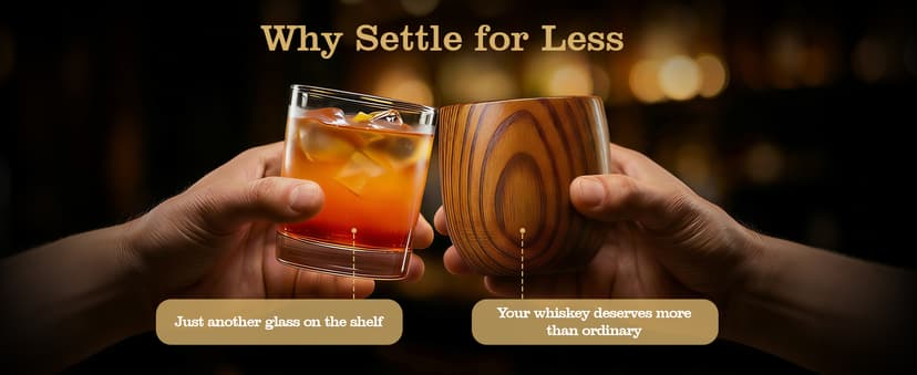 Charred Wooden Whiskey Glasses, Gifts for Men Old Fashion Bourbon Drinking Collins Cup, Gift for Dad, Husband, Brother, Boy Friend or Whiskey Lovers B0GK5XLW6B