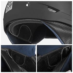 GLX M14 Open Face Motorcycle Helmet - Matte Black, Large - DOT Approved