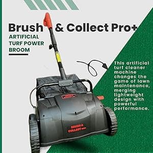 Artificial Turf Lawn Brush Sweeper, Brush & Collect Pro+ USA, *Cleaning & REVITALISING Turf*